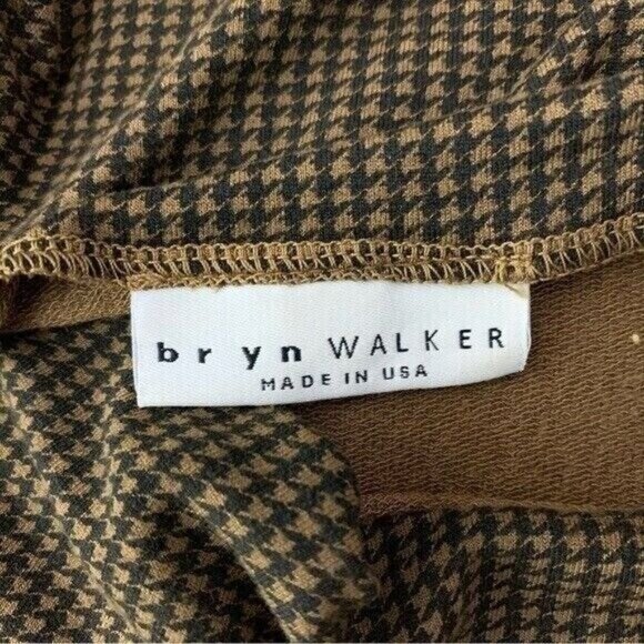 Bryn Walker Houndstooth Oversized Knit Tunic Top Brown XXS - Picture 6 of 8